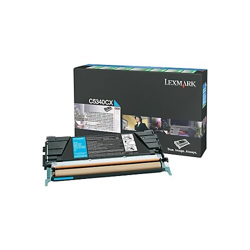 LEXMARK C5340CX CYAN RETURN PROGRAM TONER YIELD 7000 PAGES FOR C534 - Main Image
