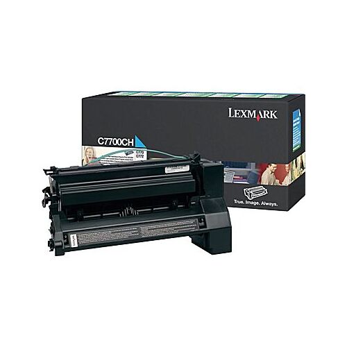 LEXMARK C7700CH CYAN TONER RETURN PROGRAM YIELD 10000 PAGES FOR C772 - Main Image