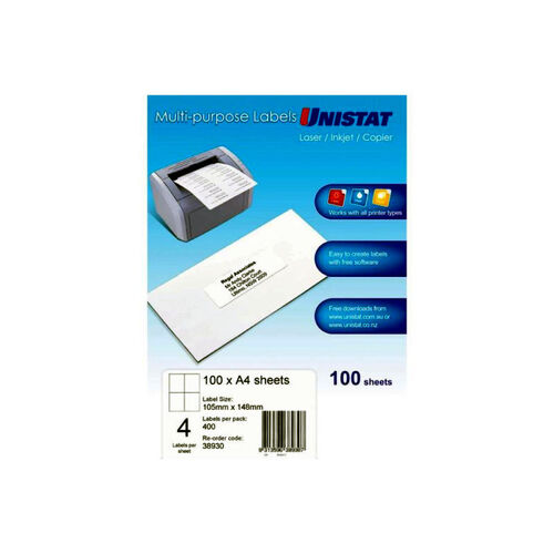 AVERY LIP Label 4Up 105X148 Bx100 - Main Image