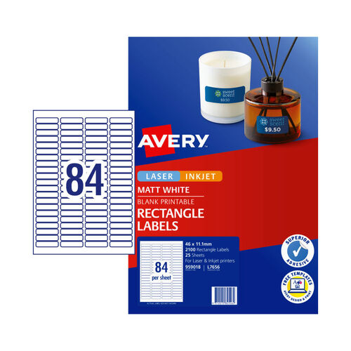 AVERY LIP MP Label L7656 84Up Pack of 25 - Main Image