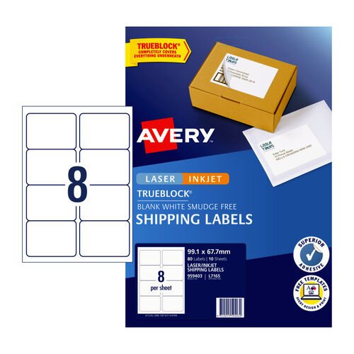 AVERY IP Label White L7165 8Up - Main Image