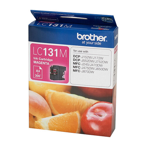 Brother LC-131M Magenta Ink Cartridge - to suit DCP-J152W/J172W/J552DW/J752DW/MFC-J245/J470DW/J475DW/J650DW/J870DW - up to 300 pages - Main Image