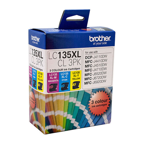 Brother LC-135XL Colour Value Pack 1XCyan 1X Magenta 1X Yellow - Main Image
