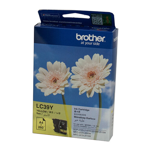 BROTHER LC39 Yellow Ink Cartridge - Main Image