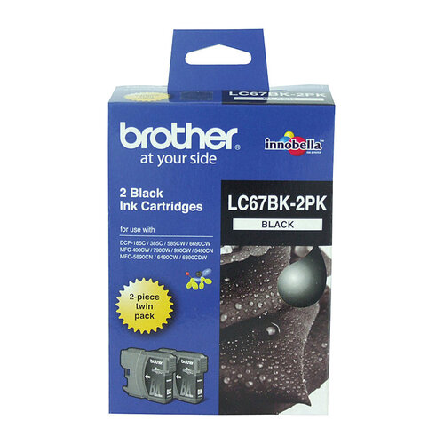BROTHER LC67 Black Twin Pack - Main Image