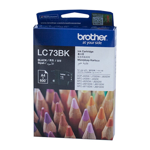 BROTHER LC-73BK Black High Yield Ink Cartridge - DCP-J525W/J725DW/J925DW, MFC-J6510DW/J6710DW/J6910DW/J5910DW/J430W/J432W/J625DW/J825DW - up to - Main Image