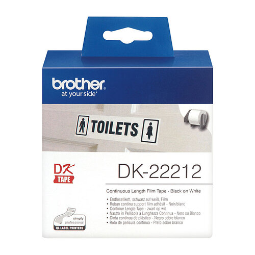 Brother White Cont. Film Roll Direct Thermal 62mm x 15.24mm - Main Image