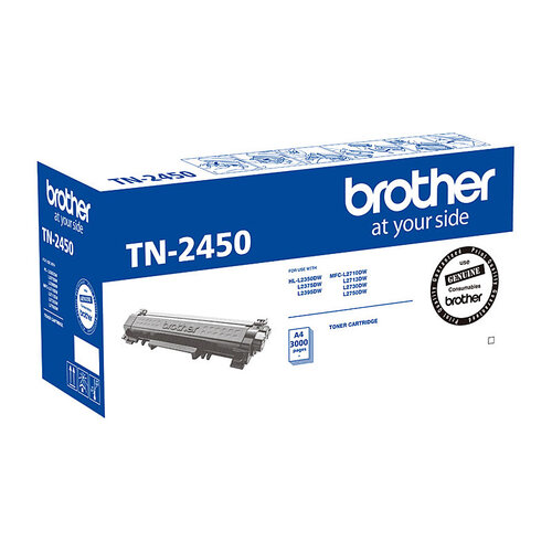 Brother TN-2450 Mono Laser Toner- Standard, HL-L2350DW/L2375DW/2395DW/MFC-L2710DW/2713DW/2730DW/2750DW up to 3,000 pages - Main Image