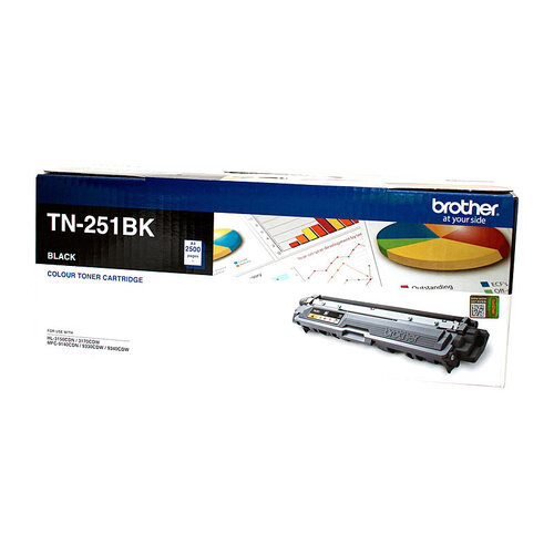 Brother TN-251BK Colour Laser Toner-Black-HL-3150CDN/3170CDW/MFC-9140CDN/9330CDW/9335CDW/9340CDW /DCP-9015CDW 2,500 Pages - Main Image