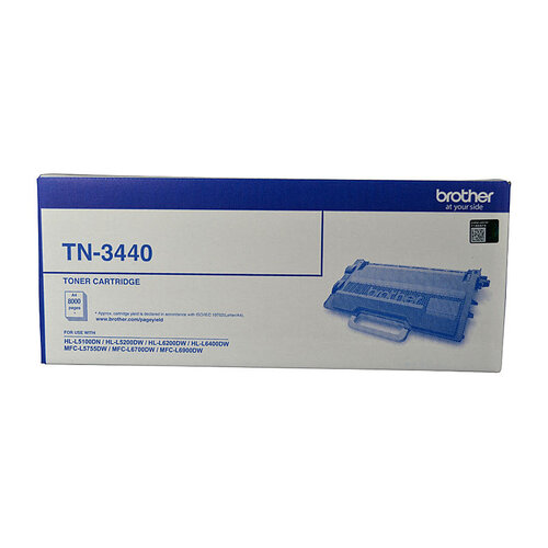 Brother TN-3440 Mono Laser Toner - High Yield - HL-L5100DN, L5200DW, L6200DW, L6400DW & MFC-L5755DW, L6700DW, L6900DW up to 8000 pages - Main Image