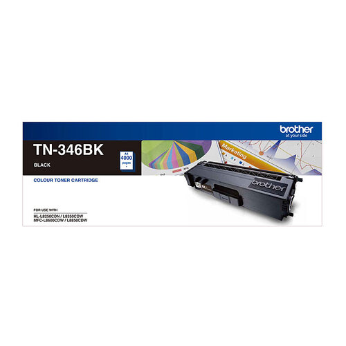 Brother TN-346BK High Yield Black Toner, HL-L8250CDN/8350CDW MFC-L8600CDW/L8850CDW - 4000 Pages - Main Image