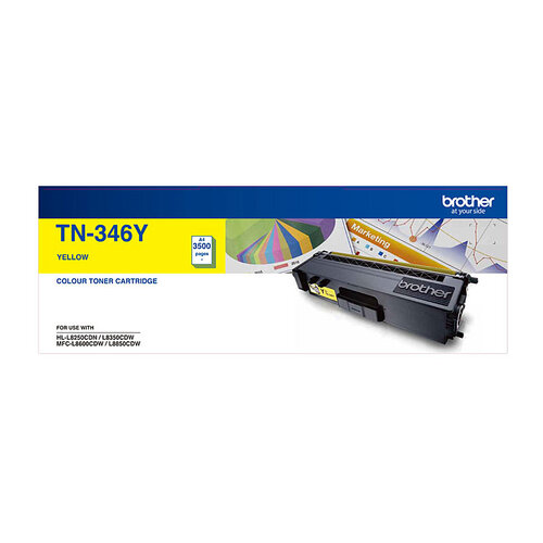 Brother TN-346Y Colour Laser Toner - High Yield Yellow - HL-L8250CDN/8350CDW MFC-L8600CDW/L8850CDW - 3500 Pages - Main Image