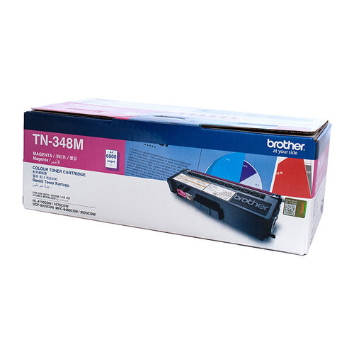 Brother TN-348M Colour Laser Toner - Super High Yield Magenta - HL-4150CDN/4570CDW, DCP-9055CDN, MFC-9460CDN/9970CDW - 6000 pages - Main Image