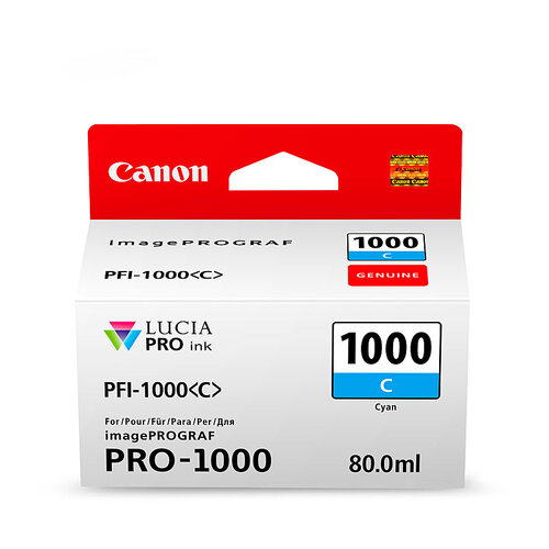 CANON PFI1000 Cyan Ink Cartridge - Main Image