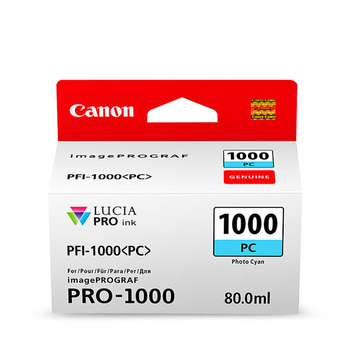 CANON PFI1000 Ph Cyan Ink Cartridge - Main Image
