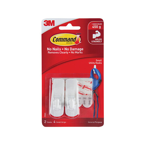 COMMAND Hook 17002ANZ Small Pack of 2 Box of 6 - Main Image