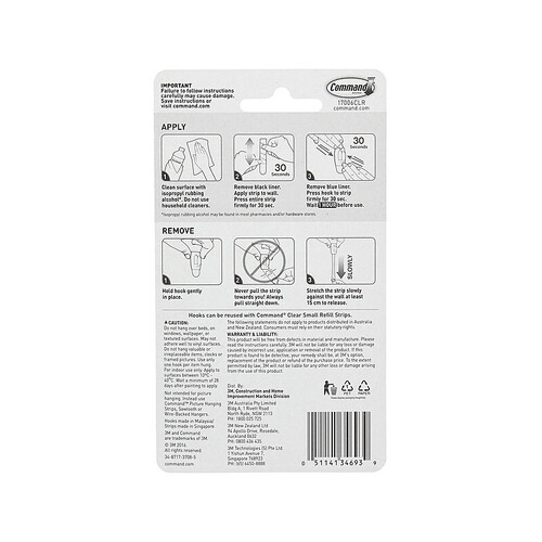 COMMAND Hook17006CLR Mini Pack of 6 Box of 6 - Main Image