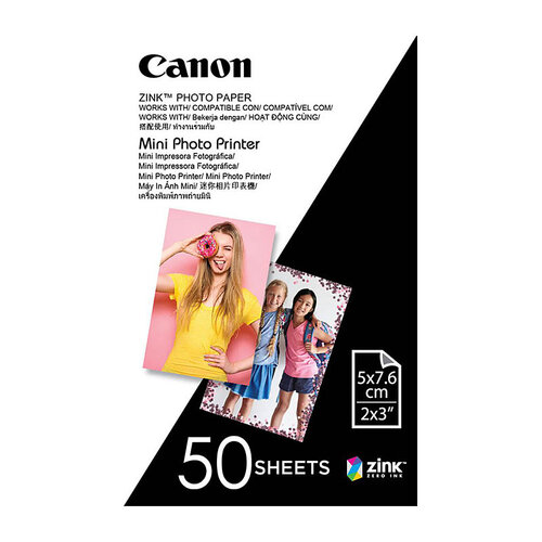 Canon Zink Mini Photo Printer Paper for Canon Inspic 50 Sheets 2 X 3 Inches - Main Image