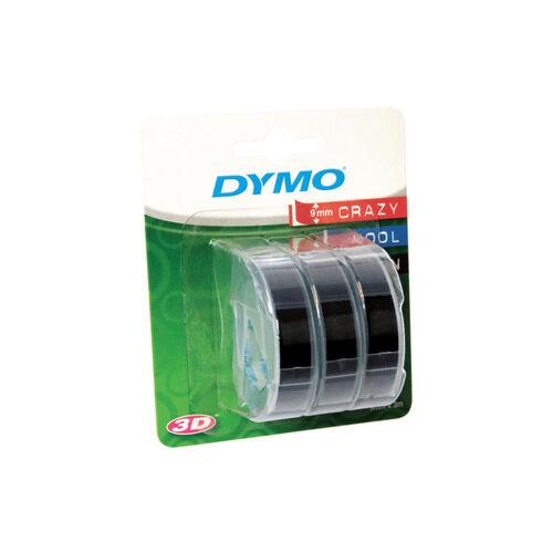 DYMO Embosser Tape 3pk Black 9mm x 3m - Main Image
