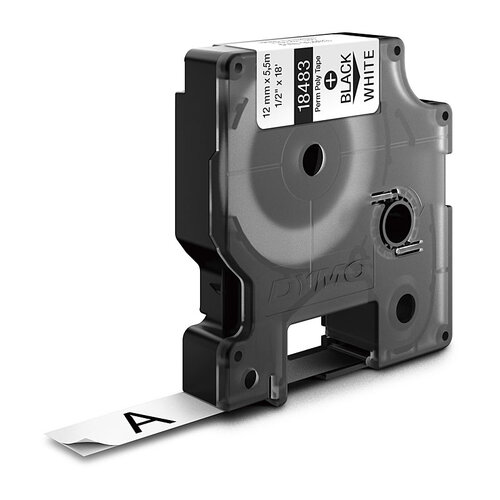 DYMO Blk on Wht 12mm Tape - Main Image
