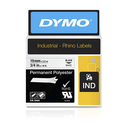 DYMO Black on White 19mm Tape - Main Image