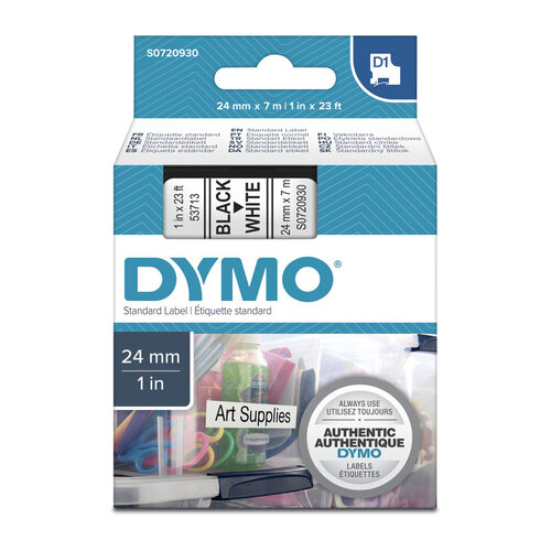 DYMO Black on White 24mmx7m Tape - Main Image