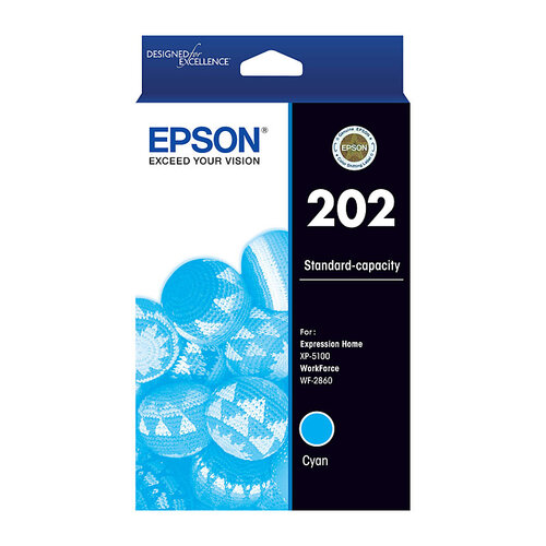 EPSON 202 Cyan Ink Cartridge - Main Image