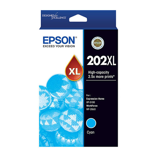 EPSON 202XL Cyan Ink Cartridge - Main Image