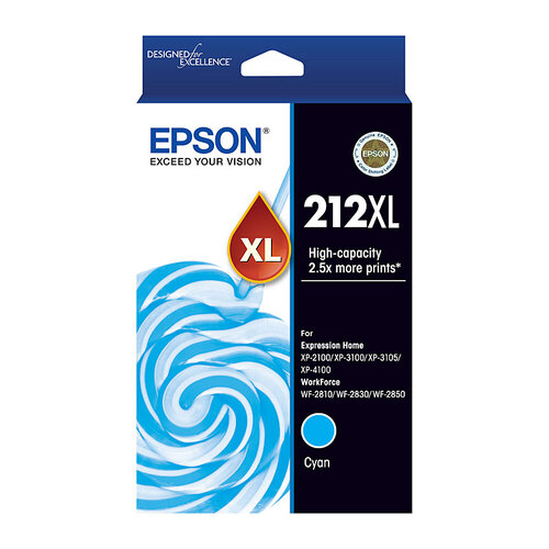 EPSON 212XL Cyan Ink Cartridge - Main Image