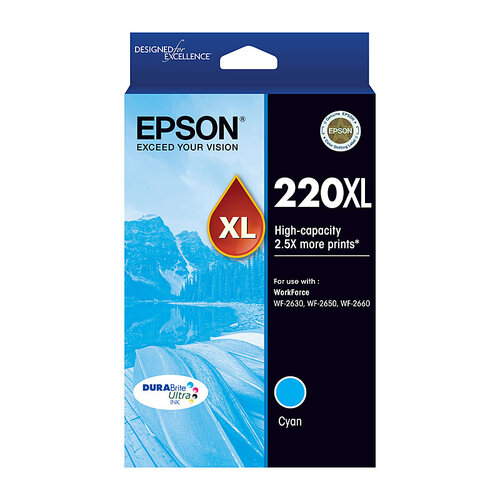 EPSON 220XL Cyan Ink Cartridge - Main Image