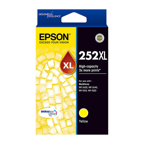 EPSON 252XL Yellow Ink Cartridge - Main Image