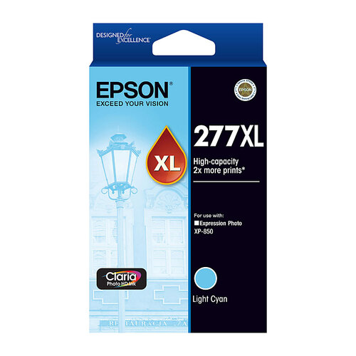 EPSON 277XL Light Cyan Ink Cartridge, High Capacity, Claria Photo HD - Main Image