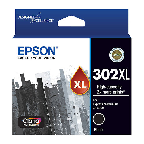 EPSON 302XL Black Ink Cartridge - Main Image