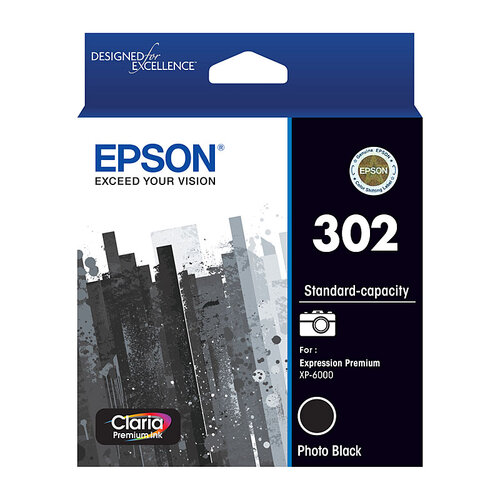 EPSON 302 Photo Black Ink Cartridge - Main Image