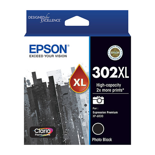EPSON 302XL Photo Black Ink Cartridge - Main Image