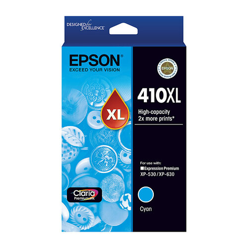 EPSON 410XL Cyan Ink Cartridge - Main Image