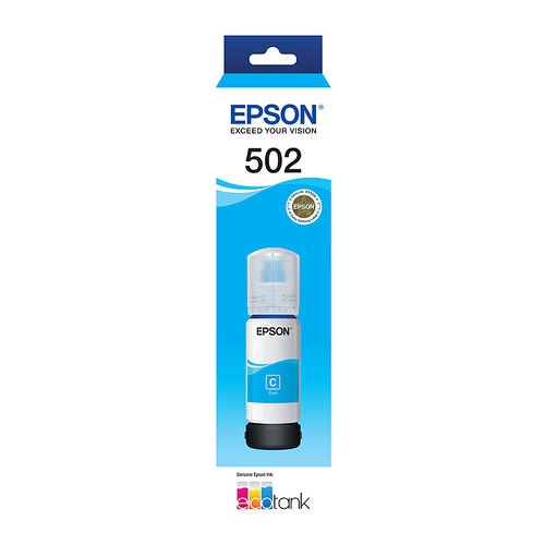EPSON T502 Cyan EcoTank Bottle - Main Image
