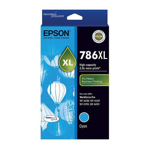EPSON 786XL Cyan Ink Cartridge - Main Image