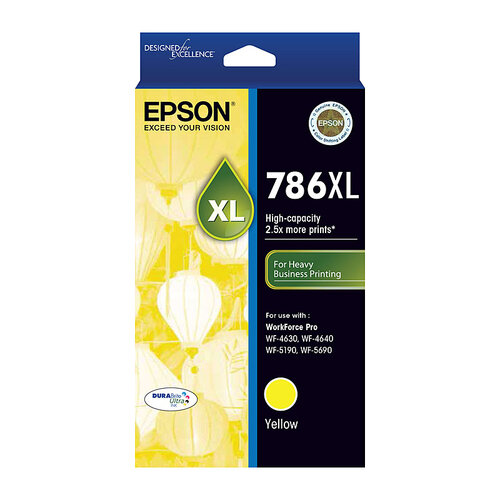 EPSON 786XL Yellow Ink Cartridge High Yield Suit WF-4630/4640 - Main Image