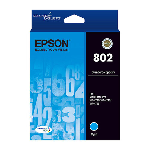 EPSON 802 Cyan Ink Cartridge - Main Image