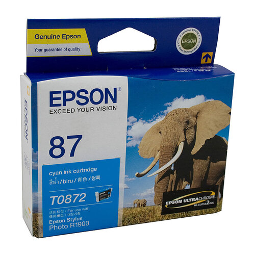 EPSON T0872 Cyan Ink Cartridge - Main Image