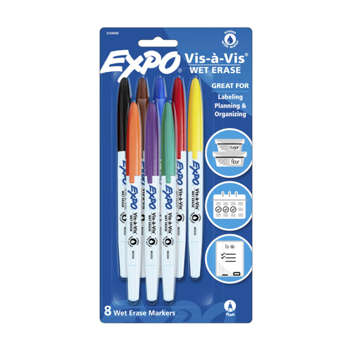EXPO White Board Marker Fine Assorted Pack of 8 - Main Image