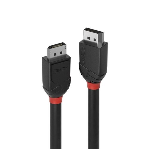 LINDY 3m DDP 1.2 Cable Black Line - Main Image