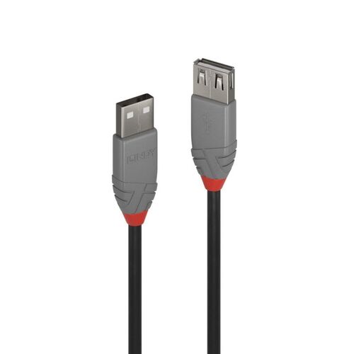 LINDY 1m USB2 A Ext Cable Anthra Line - Main Image