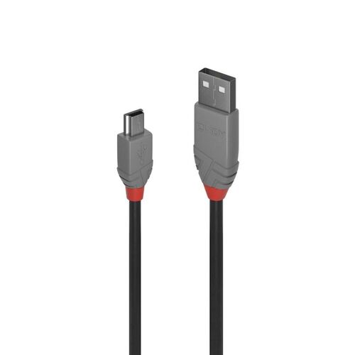 LINDY 1m USB2 A-Mini-B, Anthra Line - Main Image