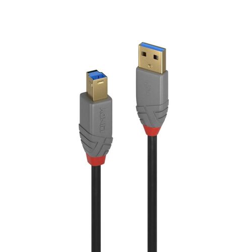 LINDY 3m USB3 A-B Cable Anthra Line - Main Image