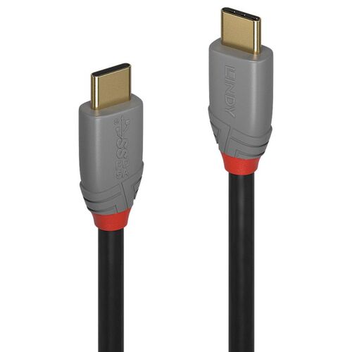 LINDY .5m USB C 5A PD Cable Anthra Line - Main Image