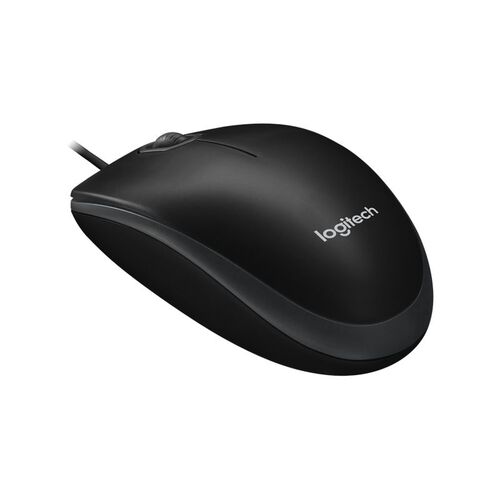Logitech B100 Optical USB Mouse 800dpi for PC Laptop Mac Tux Full Size Comfort smooth mover 3yr - Main Image