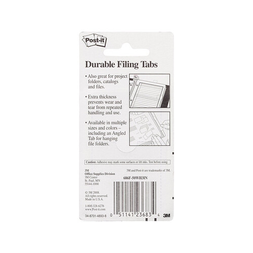POST-IT Tab 686-50WHN3LN 75mm Bx6 - Main Image
