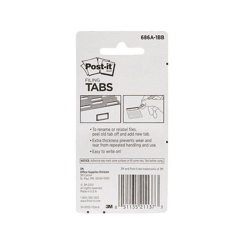 POST-IT Tab 686A-1BB Dur Pack of 4 Bx6 - Main Image